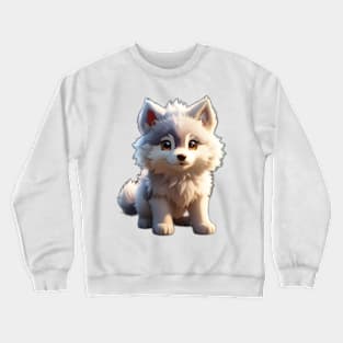 Cute Tiny Pokemonlike Wolfie Crewneck Sweatshirt